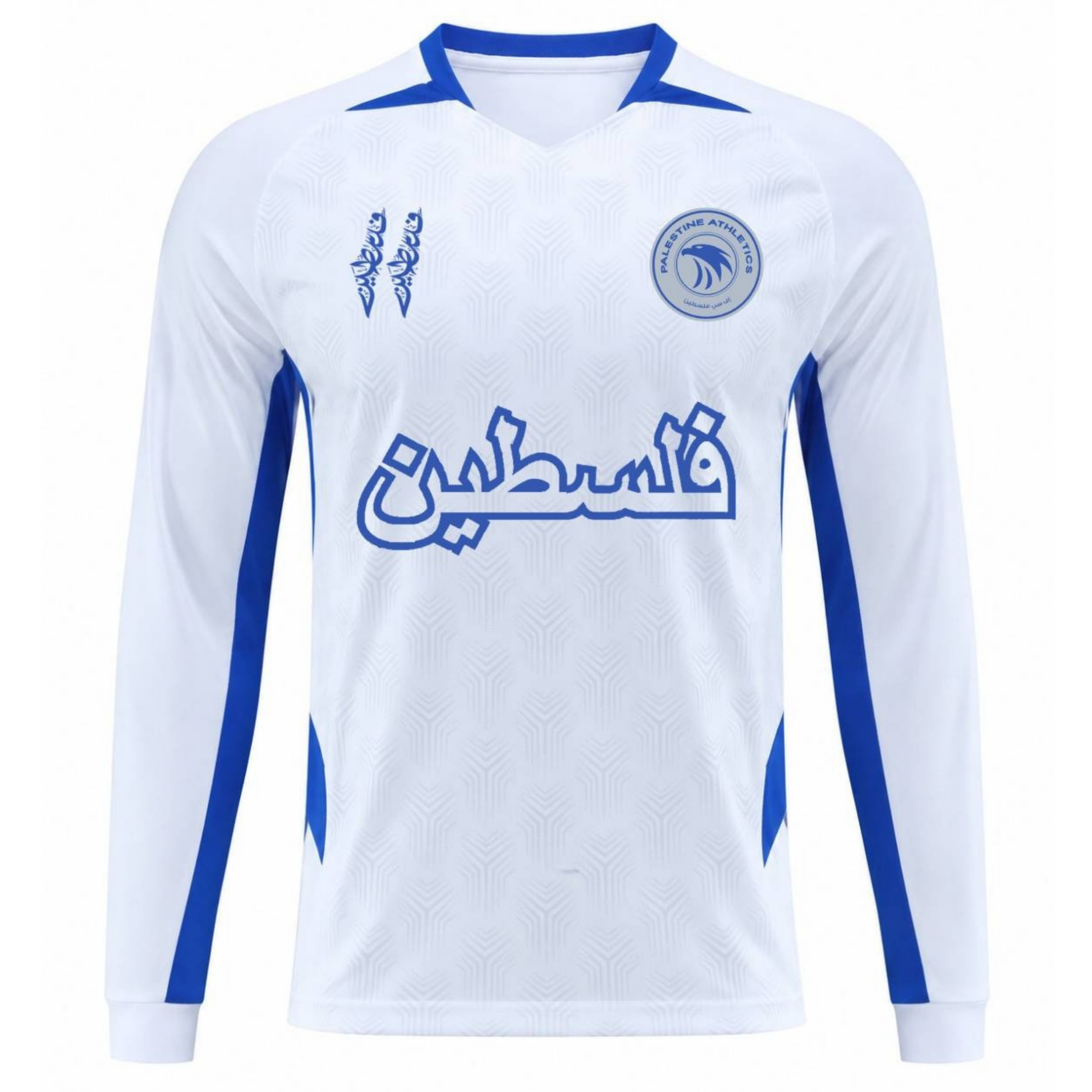 Palestine Athletics® - Ocean Blue Long Sleeves *ARABIC EDITION*